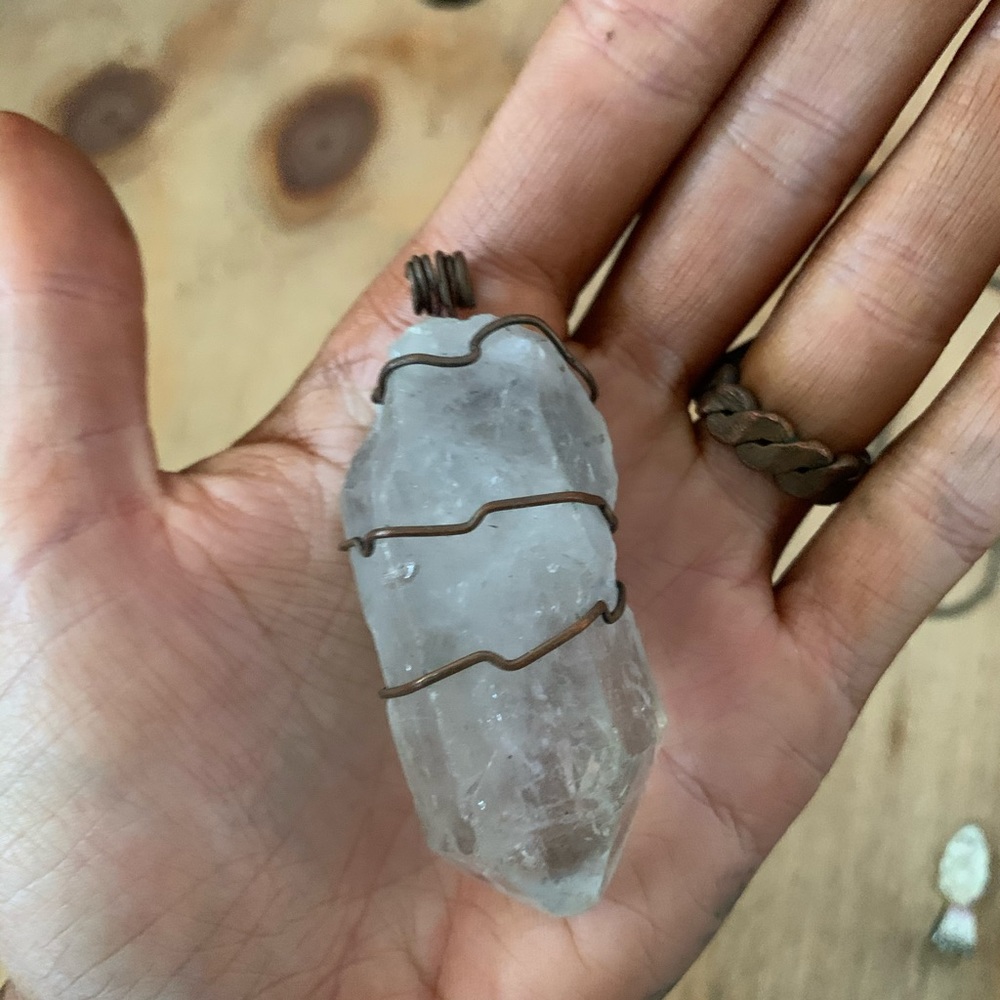 Copper Quartz Wirewrap